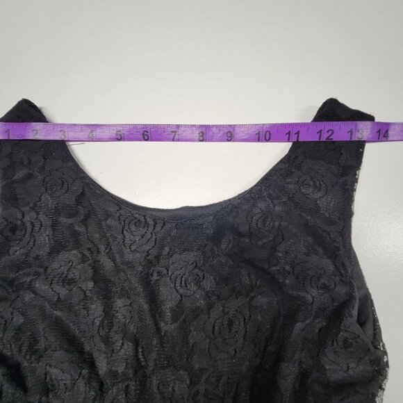 Black Lace MIni Flared Sleeveless Dress  Size XS or S - Picture 9 of 10